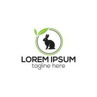 konijn publicatie logo ontwerp geïsoleerd vector sjabloon en dier icoon ontwerp