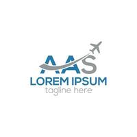 aas brief luchtvaart lucht vlak logo ontwerp vector sjabloon