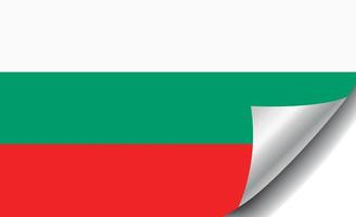 bulgarije vlag met gekrulde hoek vector