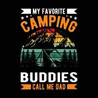 mijn favoriete camping maatjes telefoontje me vader vector