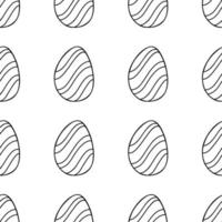 naadloos patroon gemaakt van handgetekende paaseierenillustratie vector