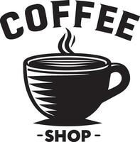 koffie winkel vector logo illustratie zwart kleur silhouet 2