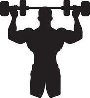 bodybuilding logo vector silhouet illustratie 11