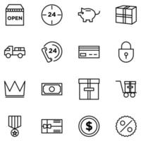 e-commerce icon set element vector ontwerp