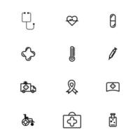 gezondheid icon set vector