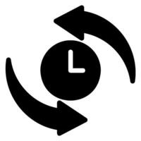 glyph-pictogram voor tijdbeheer vector