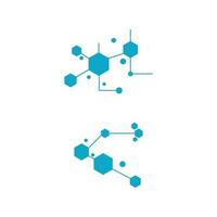 molecuul symbool embleemontwerp sjabloon vector illustratie