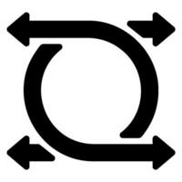 flexibiliteit glyph-pictogram vector