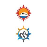 kompas pictogram vector illustratie ontwerp logo sjabloon