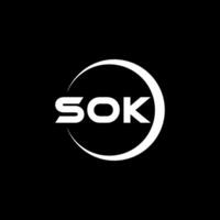 sok brief logo ontwerp, inspiratie voor een uniek identiteit. modern elegantie en creatief ontwerp. watermerk uw succes met de opvallend deze logo. vector