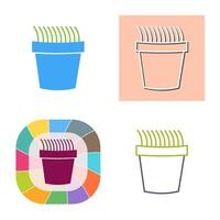 gras pot vector icoon