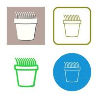 gras pot vector icoon