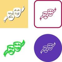 theater maskers vector icoon