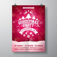 Merry Christmas Party Flyer Illustratie vector