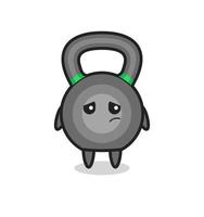 het luie gebaar van het stripfiguur van de Kettleball vector