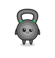 Kettleball-cartoon met een arrogante uitdrukking vector