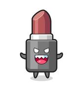 illustratie van kwaad lippenstift mascotte karakter vector