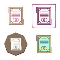 bruiloft contract vector icon