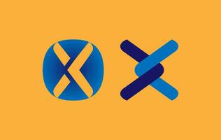 x logo ontwerp vector