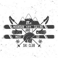 ski club concept. vector