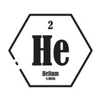 helium chemie icoon vector