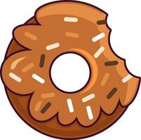 zoet donut geheel vlak toetje illustratie vector