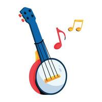 modieus banjo muziek- vector