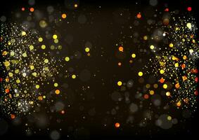 abstract achtergrond van gouden bokeh lichten en sterren voor Kerstmis en nieuw jaar vakantie vector illustratie