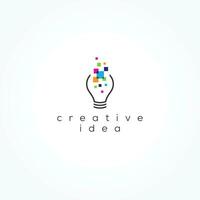 slim creatief digitaal idee logo ontwerp vector