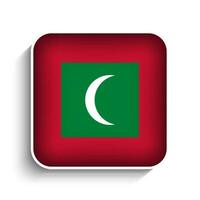 vector plein Maldiven vlag icoon