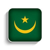 vector plein mauritania vlag icoon