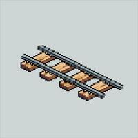 pixel kunst illustratie spoorweg. korrelig spoorweg. spoorweg korrelig voor de pixel kunst spel en icoon voor website en video spel. oud school- retro. vector