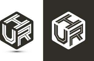 hoera brief logo ontwerp met illustrator kubus logo, vector logo modern alfabet doopvont overlappen stijl.