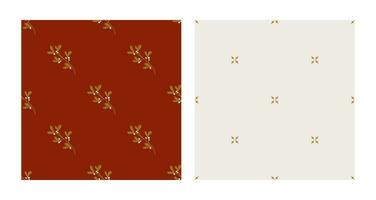 vector meetkundig patroon reeks met maretak. feestelijk ornament in retro stijl. Kerstmis gemakkelijk naadloos abstract structuur