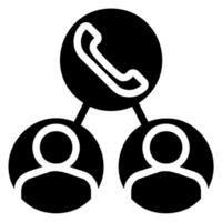 telefoongesprek glyph-pictogram vector