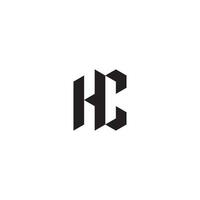 hc meetkundig en futuristische concept hoog kwaliteit logo ontwerp vector