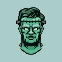 frankenstein illustratie hoofd vector