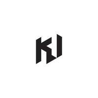 kv meetkundig en futuristische concept hoog kwaliteit logo ontwerp vector