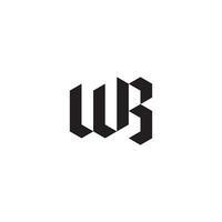 wb meetkundig en futuristische concept hoog kwaliteit logo ontwerp vector