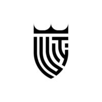 ui kroon schild eerste luxe en Koninklijk logo concept vector