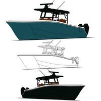 hoog kwaliteit visvangst boot vector voor zee welke is afdrukbare Aan divers materialen.