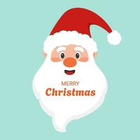 vrolijk Kerstmis van de kerstman claus. de kerstman claus hoofd icoon. vector illustratie.