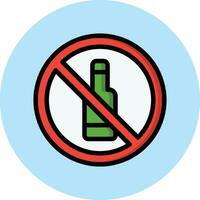 geen alcohol vector pictogram ontwerp illustratie