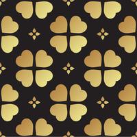 Gouden naadloos patroon met klaverbladeren, het symbool van St. Patrick Day in Ierland vector
