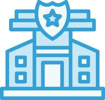 politiebureau vector pictogram ontwerp illustratie