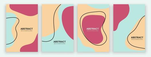 vector abstract achtergrond ontwerp. modern abstract Hoes set, minimaal achtergrond voor omslag, folder, brochure en poster. modern abstract verhaal en sociaal media post ontwerp.