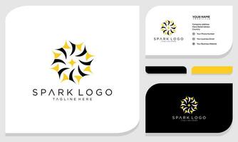 vonk logo grafisch vector icoon. logo ontwerp en bedrijf kaart