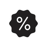 percentage icoon in vlak stijl geïsoleerd vector illustratie.