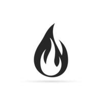 brand vlam logo icoon. geïsoleerd vector illustratie
