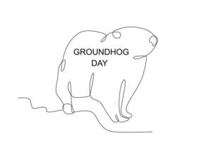 een groundhog zag zijn schaduw vector